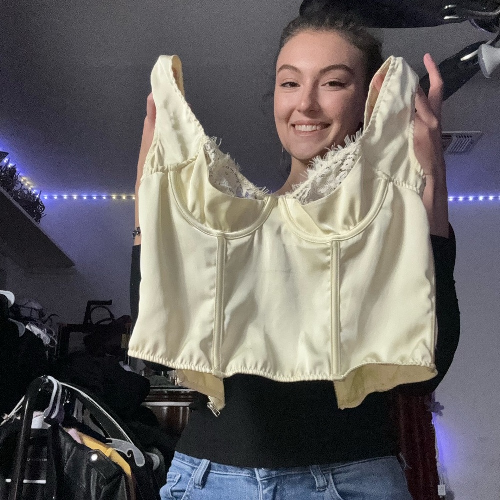 Yellow corset top